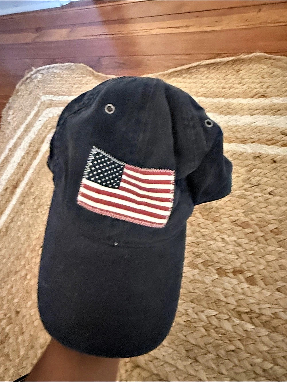 A.P.C. Flag Patch Baseball Cap in Black